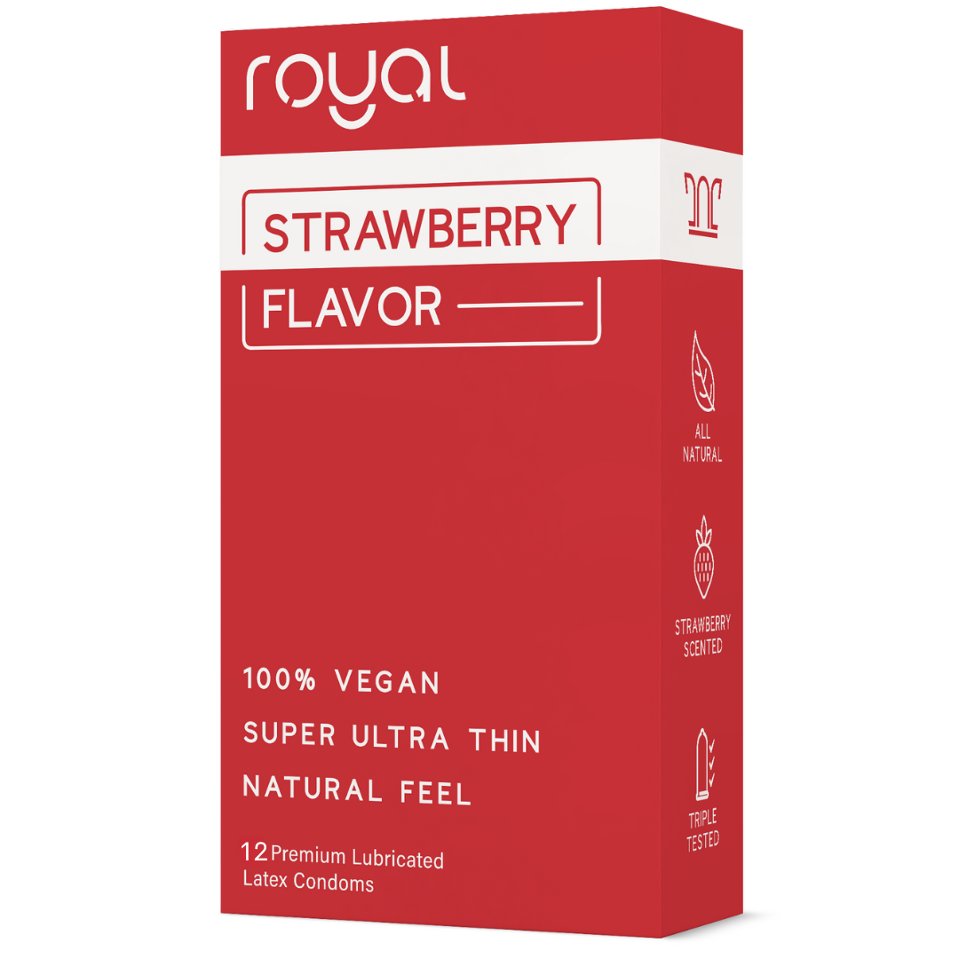 Strawberry Flavored Ultra Thin Latex Condoms | Royal Royal Intimacy Strawberry Flavored Ultra Thin Latex Condoms | Royal Royal Intimacy