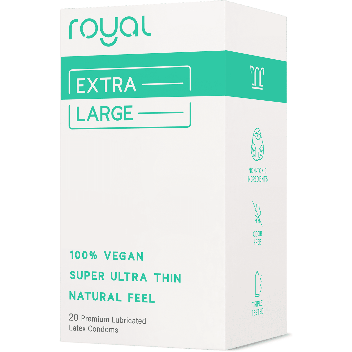 Extra Large Ultra Thin Vegan Latex Condoms - Royal Intimacy