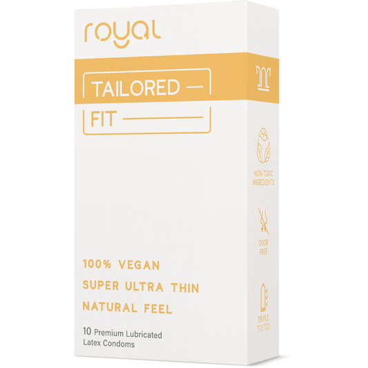 Tailored Fit Ultra Thin Vegan Latex Condoms - Royal Intimacy
