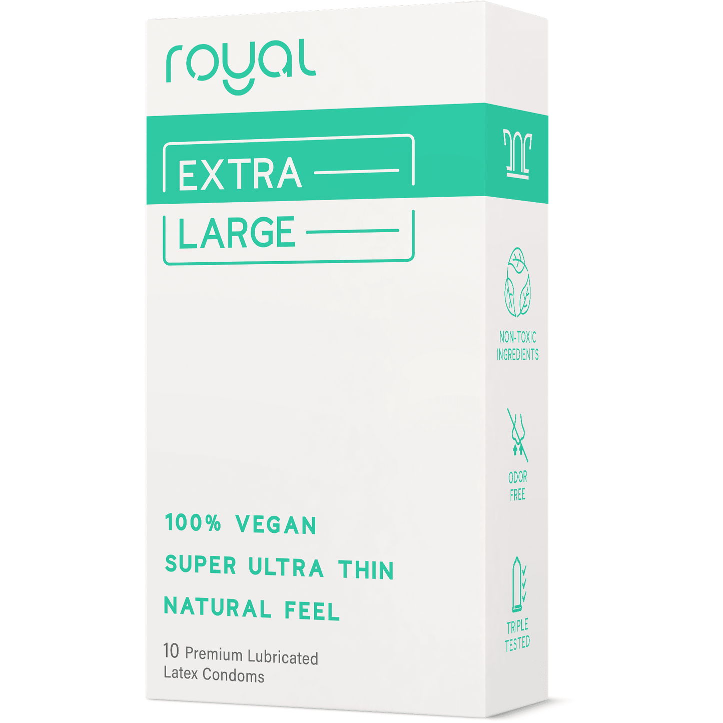 Extra Large Ultra Thin Vegan Latex Condoms - Royal Intimacy