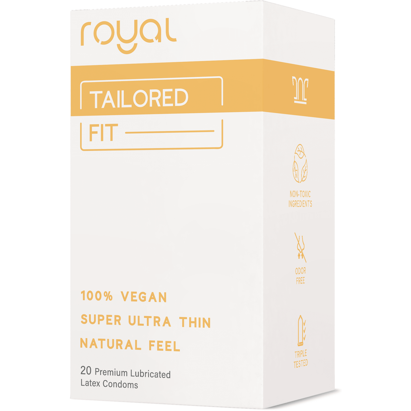 Tailored Fit Ultra Thin Vegan Latex Condoms - Royal Intimacy