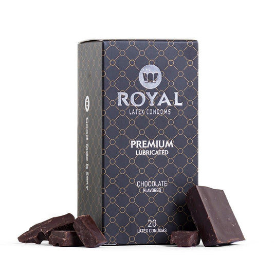 Chocolate Flavored Ultra Thin Latex Condoms - Royal Intimacy